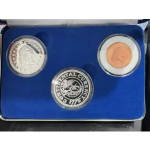 National Collector's Mint Tribute Silver and Copper Proof 3 coin Set (3)