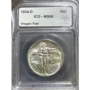 Classic Commemorative Silver Oregon Trail Memorial 1926 -1939 Silver -  0.5 Dollar