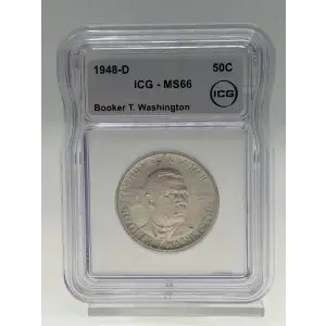 Classic Commemorative Silver--- Booker T. Washington Memorial 1946-1951-Silver- 0.5 Dollar (4)