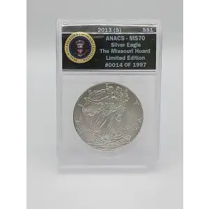 2013(S) American Silver Eagle ANACS MS70 The Missouri Hoard  (2)