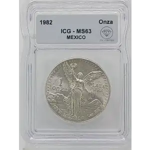1982 Mexican 1 oz Silver Libertad Coin ICG MS63 IDC Verified