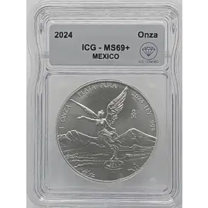 2024 Mexican 1 oz Silver Libertad Coin ICG MS69+ IDC Verified