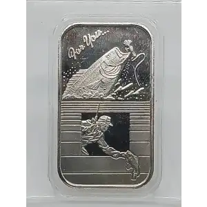 1996 Fishing For You 1 oz Silver Bar Vintage