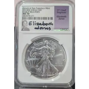 2014(S) American Silver Eagle NGC MS70 Early Releases (Elizabeth Jones)