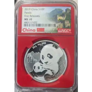 2019 Chinese Silver Panda NGC MS70 First Releases (Red Core)