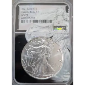 2021 American Silver Eagle T-1 NGC MS70 (Liberty/Eagle Core)