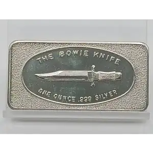 1973 The Bowie Knife 1 oz Silver Bar VINTAGE