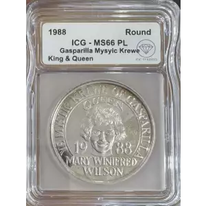 1988 Ye Mystic Krewe of Gasparilla 1 oz Round