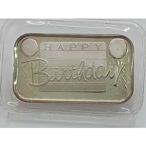 1994 Happy Birthday 1 oz Silver Bar VINTAGE (2)