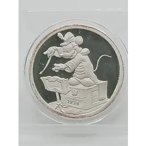 1988 Mickey Mouse 60 Years 1 oz Silver Round Leader of the Band (Box & CoA) (2)