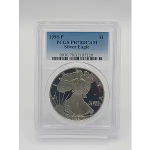 1998-P American Silver Eagle PCGS PR70 DCAM