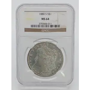 1880-S Morgan Silver Dollar NGC MS64 (3)