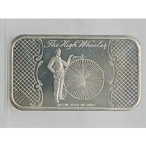 The High Wheeler 1 oz Silver Bar Madison Mint VINTAGE  (2)
