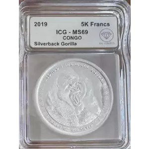 2019 Silver Congo Silverback Gorilla ICG MS69 IDC Verified (2)