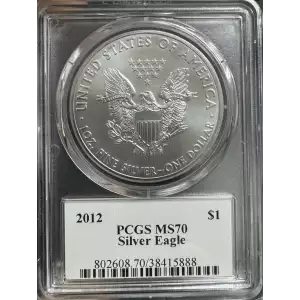2012 American Silver Eagle PCGS MS70 (2)