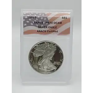 1989-S American Silver Eagle ANACS PR70 DCAM (2)