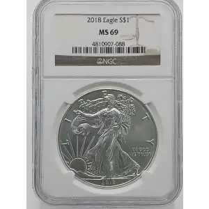 2018 American Silver Eagle NGC MS-69