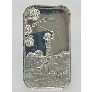 Lady Golfing 1 oz Silver Bar VINTAGE