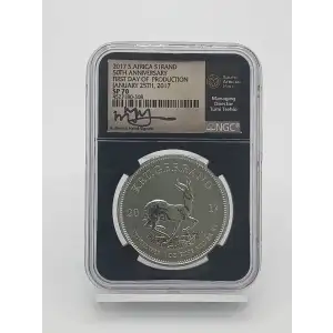 2017 1 oz Silver Krugerrand 50th Anniv. NGC SP70 First Day of Product. 1/25/2017 (3)