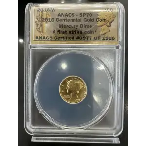 10C 100th Anniversary Gold Dime Commemorative