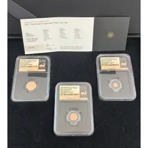 2017 South Africa 3-Coin Gold Krugerrand 50th Anniv. Set PF-70 NGC (COA) (6)
