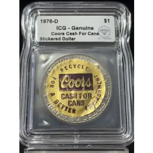 1976-D Coors Promotion Sticker Ike Dollar (3)