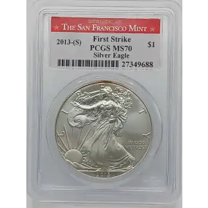 2013-(S) $1 Silver Eagle Struck at San Francisco First Strike