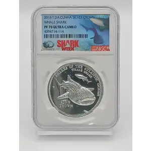 2016 Whale Shark Silver Proof Coin NGC PF70 UC Tristan da Cunha