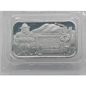 1 oz Silver Bar - TRUMP Government BS Meter  (2)