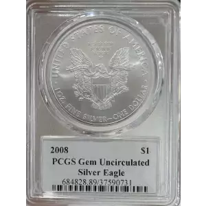 2008 $1 Silver Eagle Mercanti Flag Signature (2)