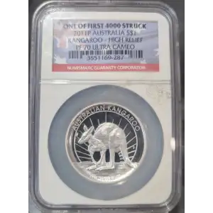 2011P Australian High Relief Kangaroo First 4000 struck NGC PF 70