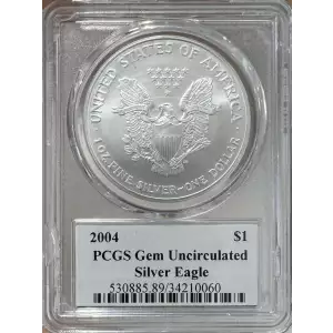 2004 $1 Silver Eagle Mercanti Signature