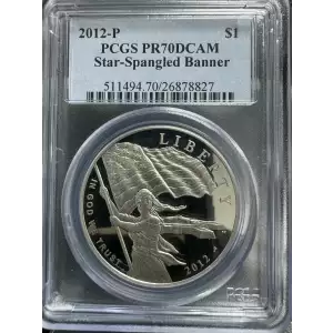 2012 Star Spangled Banner $1 Commerative Proof B/P (2)