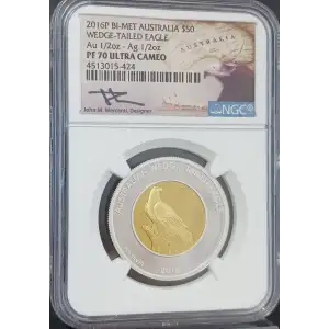 Silver and Gold Wedge-Tailed Eagle