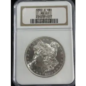 1880-S Morgan Dollar NGC MS63