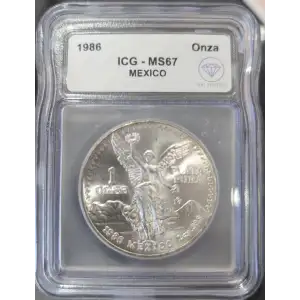 1986 Mexican 1 oz Silver Libertad ICG MS67 - IDC Verified (2)