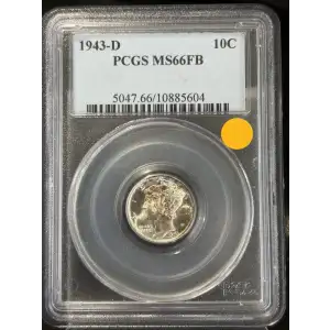 1943-D Mercury Silver Dime PCGS MS 66FB (2)