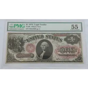 $1 1875 Small Red with ray Legal Tender Issues 20