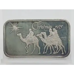 1975 Christmas Three Wise Men 1 oz Silver Bar Madison Mint VINTAGE (2)