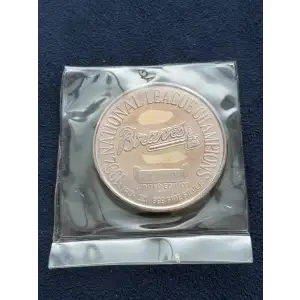 1992 Natl League Champions Braves World Series Silver Commemorative