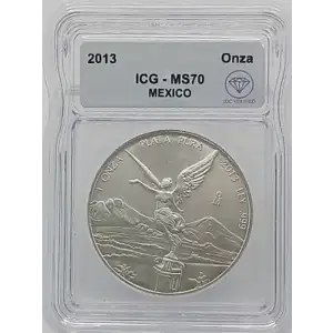 2013 Mexican 1 oz Silver Libertad Coin ICG MS70 IDC Verified