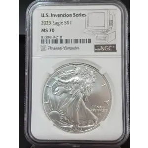 2023 Silver Eagle NGC MS-70 Eagle T-2 Personal Computer U.S. Invention Series (2)