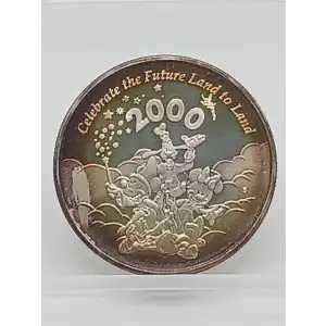 2000 Disney 1 oz Silver Celebrate the Future Land to Land Round