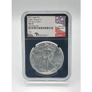 2021 American Silver Eagle NGC MS70 FDOI Mercanti Signed