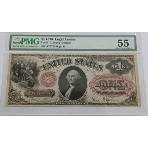 $1 1878 Small Red with rays Legal Tender Issues 27