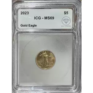 2023 $5 American Gold Eagle ICG MS69 IDC Verified