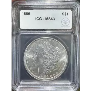 1886 Morgan Dollar ICG MS63 IDC Verified