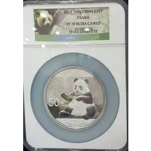 2017 150 g China Silver 50Y Panda NGC PF70 Ultra Cameo (Box & CoA) (3)
