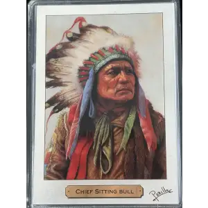 Chief Sitting Bull Gold Rush Art Silver 1oz Card (2)