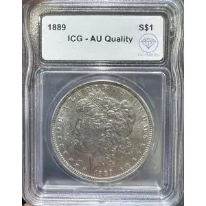1889 Morgan Dollar ICG AU Quality IDC Verified